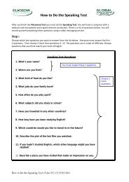How to Do the Speaking Test - Global School of English