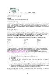 Visa Guidance from 21st April 2011 - Student Visitor Visas