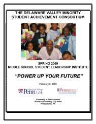 power up your future - Penn GSE - University of Pennsylvania