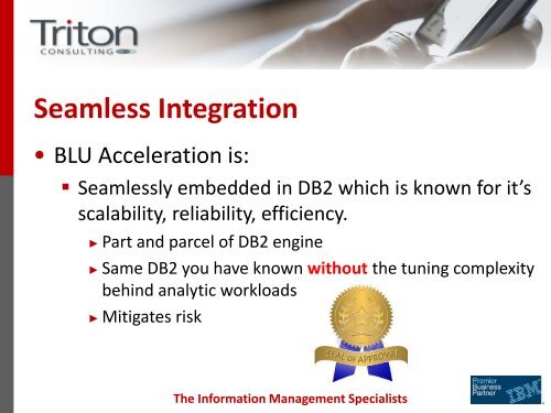 DB2 LUW 10.5 with BLU Acceleration - GSE Belux