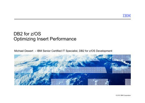 Optimizing SQL Insert Performance - GSE Belux