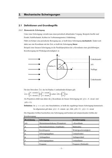 2 Mechanische Schwingungen