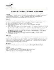 elizabeth g. dorsett memorial scholarship - Girl Scouts of Eastern ...