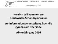 Präsentation - Geschwister-Scholl-Gymnasium