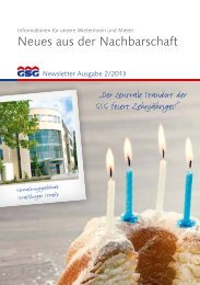 Newsletter 2-2013 - GSG Oldenburg