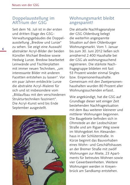 Newsletter 3-2012 - GSG Oldenburg