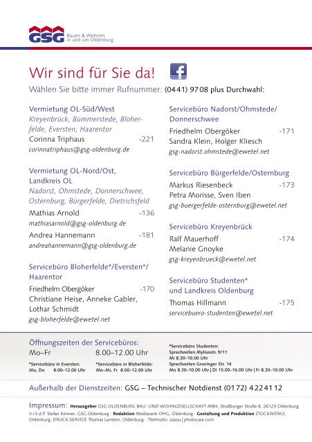 Newsletter 3-2012 - GSG Oldenburg