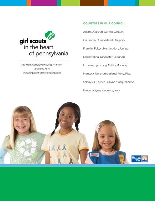 table of contents - Girl Scouts in the Heart of Pennsylvania