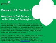 Council 101: Section 1 - Girl Scouts in the Heart of Pennsylvania