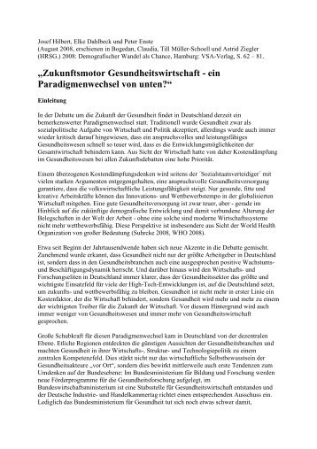 Josef Hilbert / Elke Dahlbeck - Gsi-consult.de