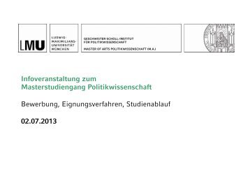 Folien zur Infoveranstaltung 2013 - Geschwister-Scholl-Institut für ...