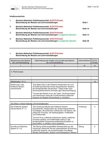 Beschreibung der Module und Lehrveranstaltungen in deutscher ...