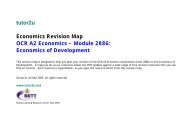 tutor2u Economics Revision Map OCR A2 Economics – Module ...