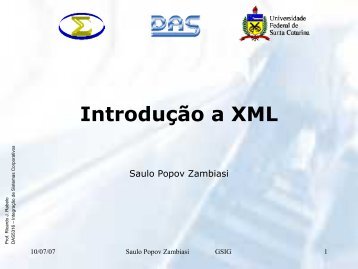 Introdução ao XML - gsigma