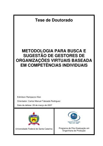 Tese de Doutorado METODOLOGIA PARA BUSCA E SUGESTÃO ...