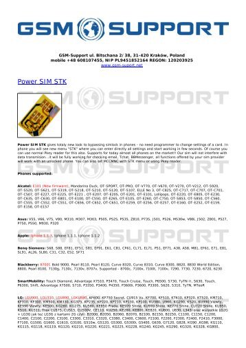 Power SIM STK - GSM-Suport.net