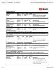 DB BAHN - Verbindungen - Ihre Auskunft