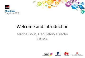 Welcome and introduction - GSMA