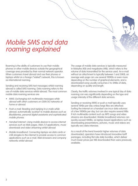 Mobile SMS and Data Roaming Explained - GSMA