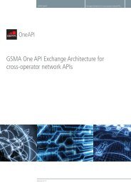 GSMA One API Exchange Architecture for cross-operator network APIs