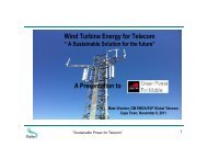 A Presentation to Wind Turbine Energy for Telecom - GSMA