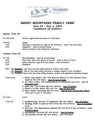 Family Camp Week09 - Great Smoky Mountains Institute at Tremont