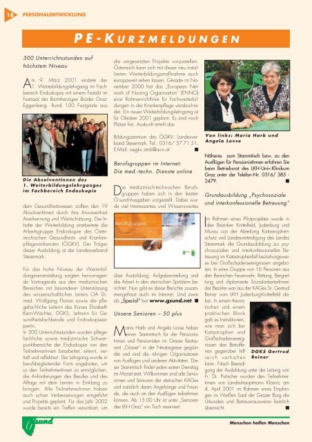 PDF-Ausgabe - G´sund Online