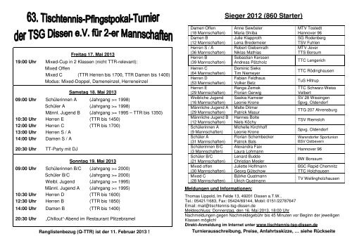 Flyer 2013 mit Werbung - TSG Dissen