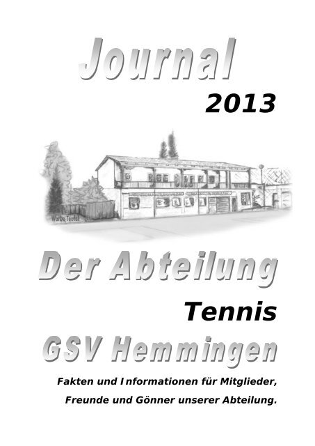 Tennisjournal 2013 - GSV Hemmingen