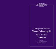 Messe C-Dur, op.86 Te Deum - Städtischer Musikverein Gütersloh eV