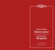 Stabat mater Requiem - Städtischer Musikverein Gütersloh eV