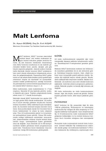 Malt Lenfoma - Güncel Gastroenteroloji