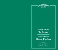 Te Deum Messe Es-Dur - Städtischer Musikverein Gütersloh eV