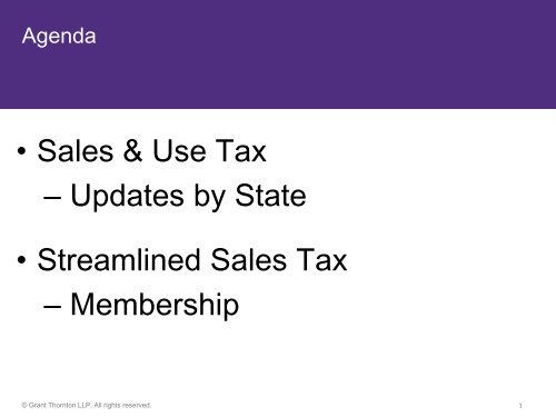 14th Annual Printing Industry Tax Conference - Grant Thornton LLP