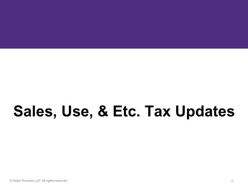 14th Annual Printing Industry Tax Conference - Grant Thornton LLP