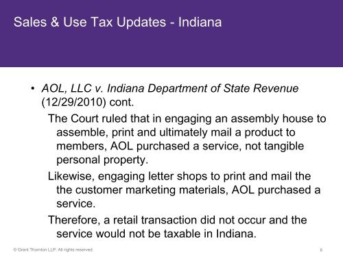 14th Annual Printing Industry Tax Conference - Grant Thornton LLP