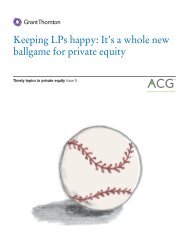 Keeping LPs happy: It's a whole new ballgame for private equity