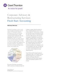 Corporate Advisory & Restructuring Services - Grant Thornton LLP