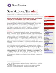 State & Local Tax Alert - Grant Thornton LLP