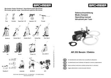 AR 252 Benzin / Elektro - Birchmeier Sprühtechnik AG