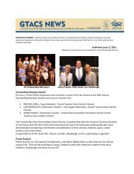GTACS News-June 17,2011 - Grand Traverse Area Catholic Schools