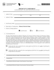 DJLE-332 Physician's Assessment form - Gateway Technical College