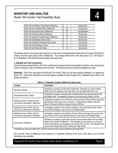 Route 104 Corridor Trail Feasibility Study - Genesee Transportation ...