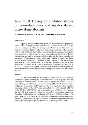 In vitro UGT assay for inhibition studies of benzodiazepines ... - GTFCh