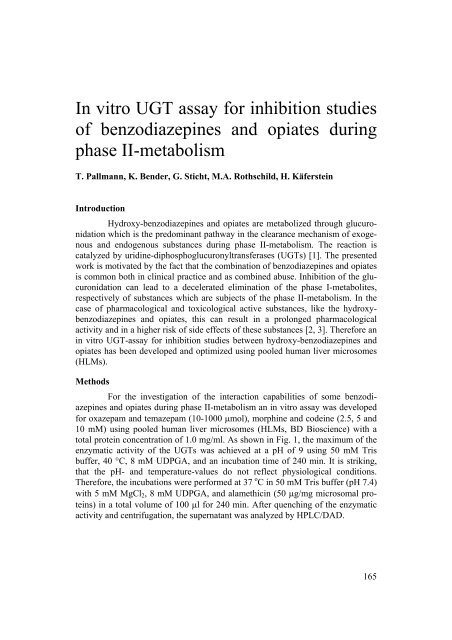 In vitro UGT assay for inhibition studies of benzodiazepines ... - GTFCh