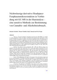 Nichtwässrige derivative Headspace ... - GTFCh