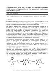 Evaluierung eines Tests zum Nachweis des Methadon ... - GTFCh