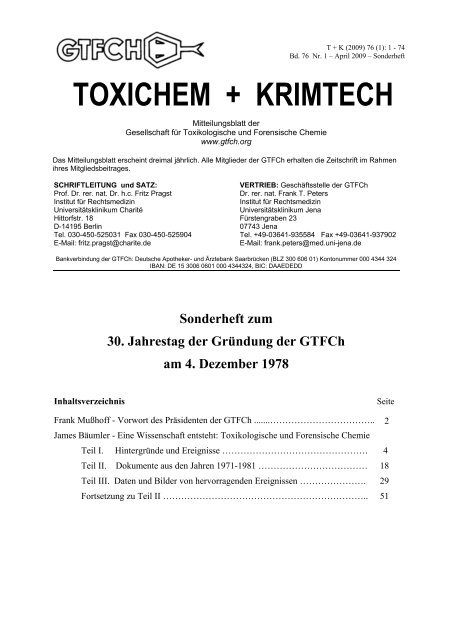 TOXICHEM + KRIMTECH - GTFCh