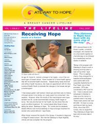 Fall 2007 Newsletter - Gateway To Hope