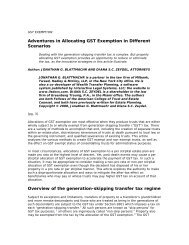 Adventures in Allocating GST Exemption in Different Scenarios ...